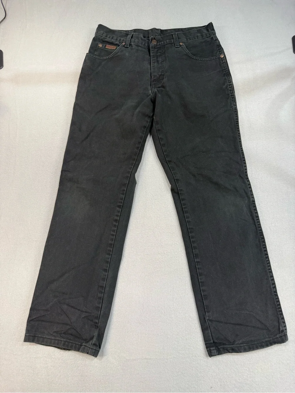Vintage European Wrangler Texas 5130E Men's Straight Jeans in Black 33x30